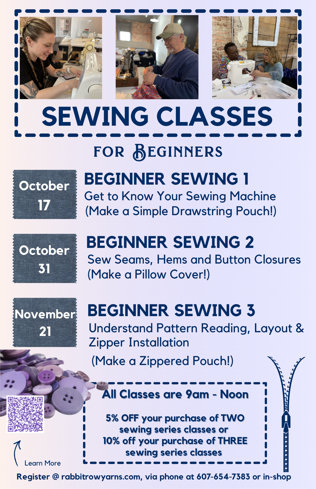 Beginner Sewing Series - Foundational Classes to Master Your Machine (Fall 2026)