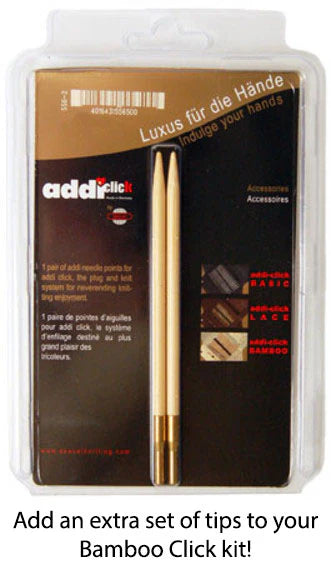 Addi Bamboo Click Needle Tips 5"