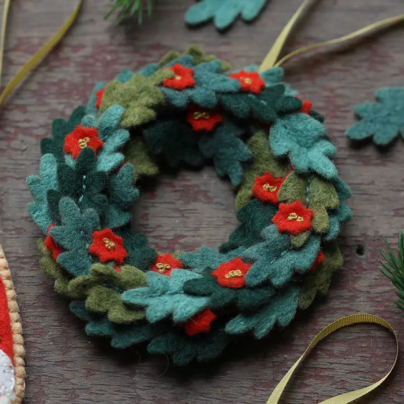 Holiday Felt Embroidery Ornament Kits