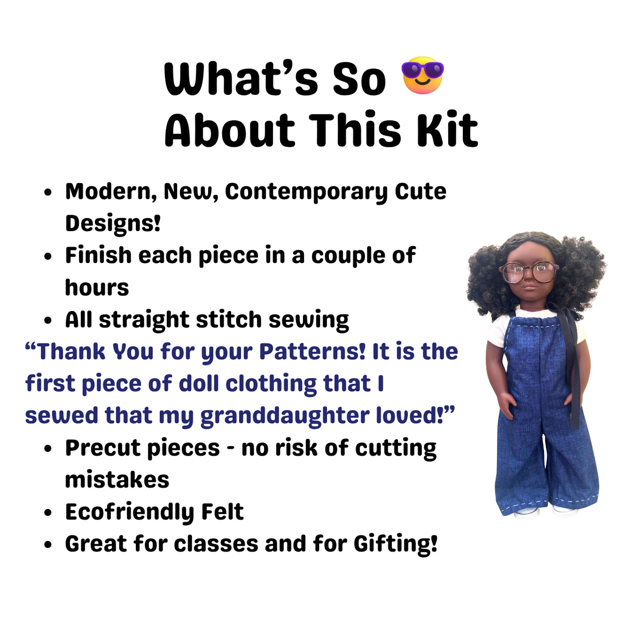 Hand Sewn Fashion Clothing Kit - for 18" Doll
