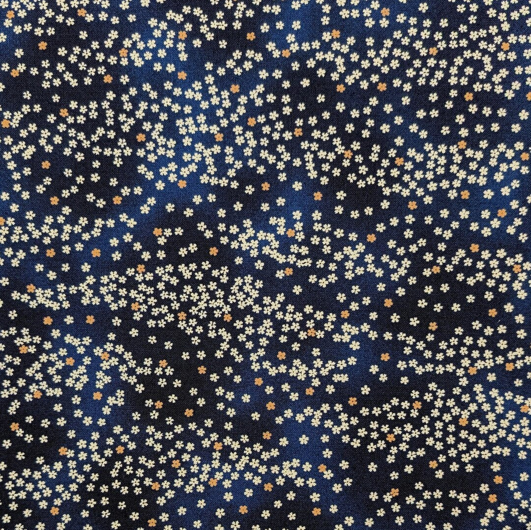 Sevenberry Cherry Blossom Sky Cotton Sheeting Fabric by the 1/2 yard