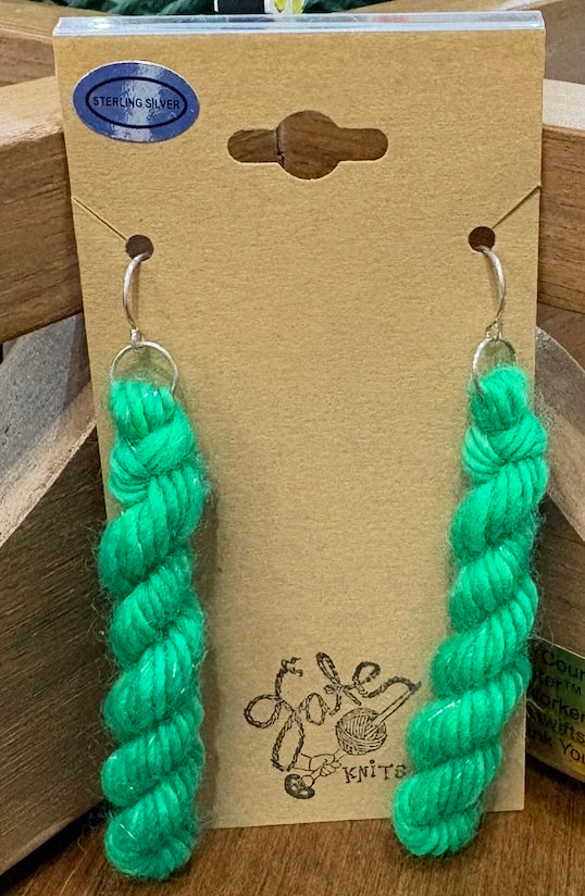 Handmade Yarn Skein Earrings