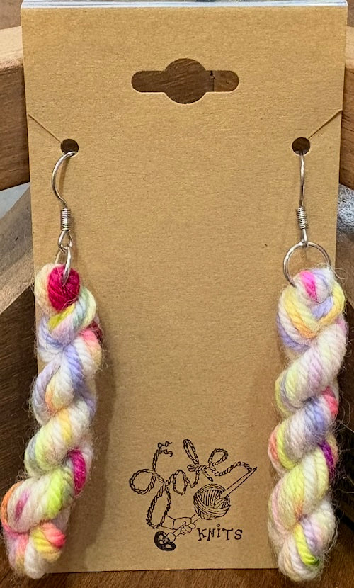 Handmade Yarn Skein Earrings