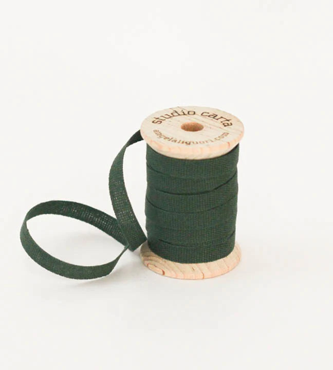 Wood spool 5 yards cotton ribbon